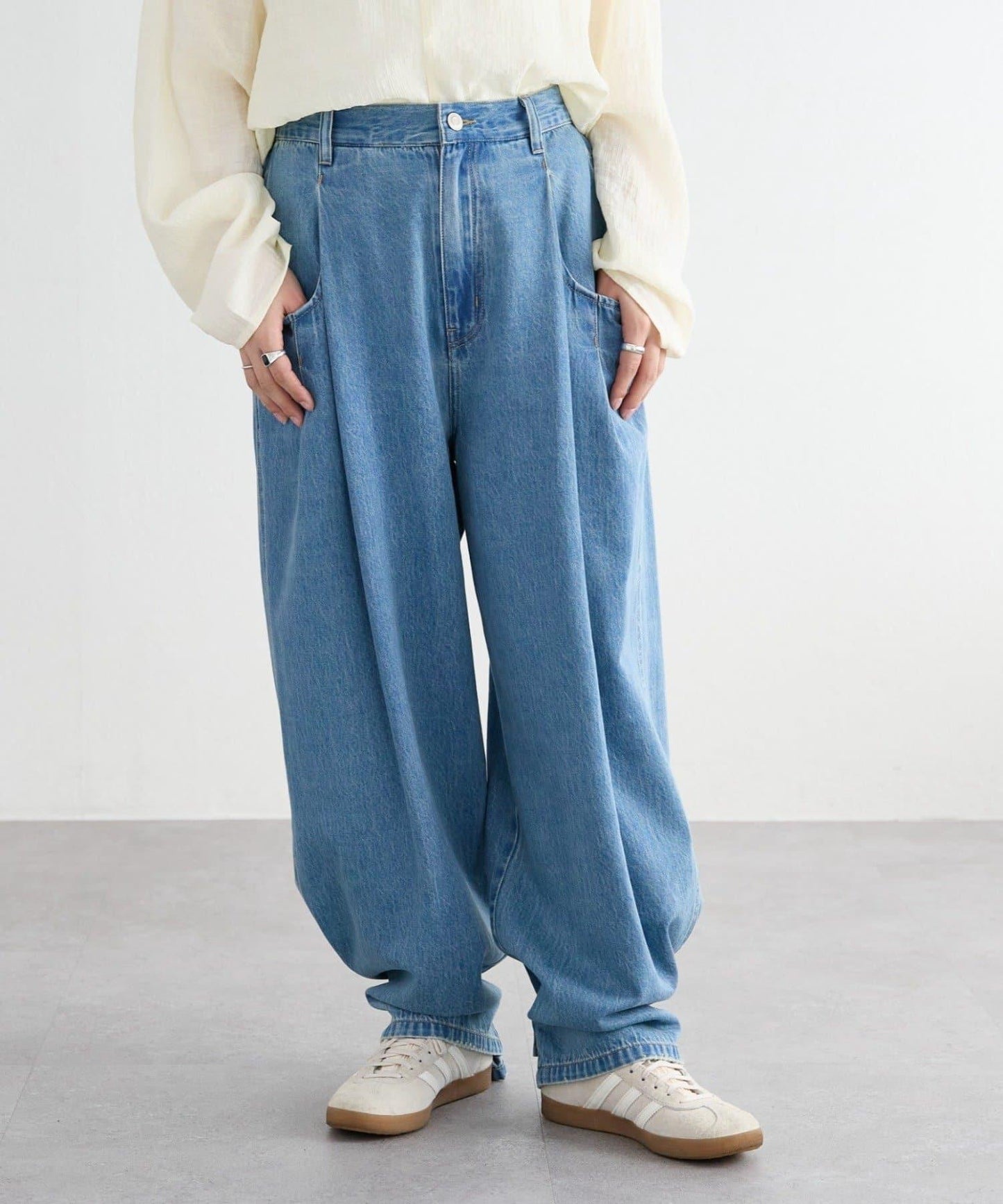 《FRIPIER》 抽褶口袋設計 牛仔褲