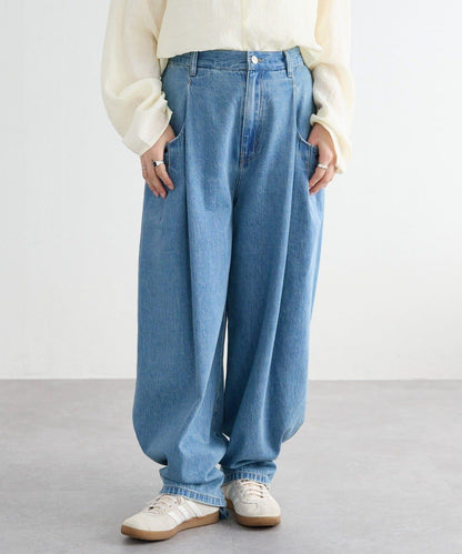 《FRIPIER》 抽褶口袋設計 牛仔褲