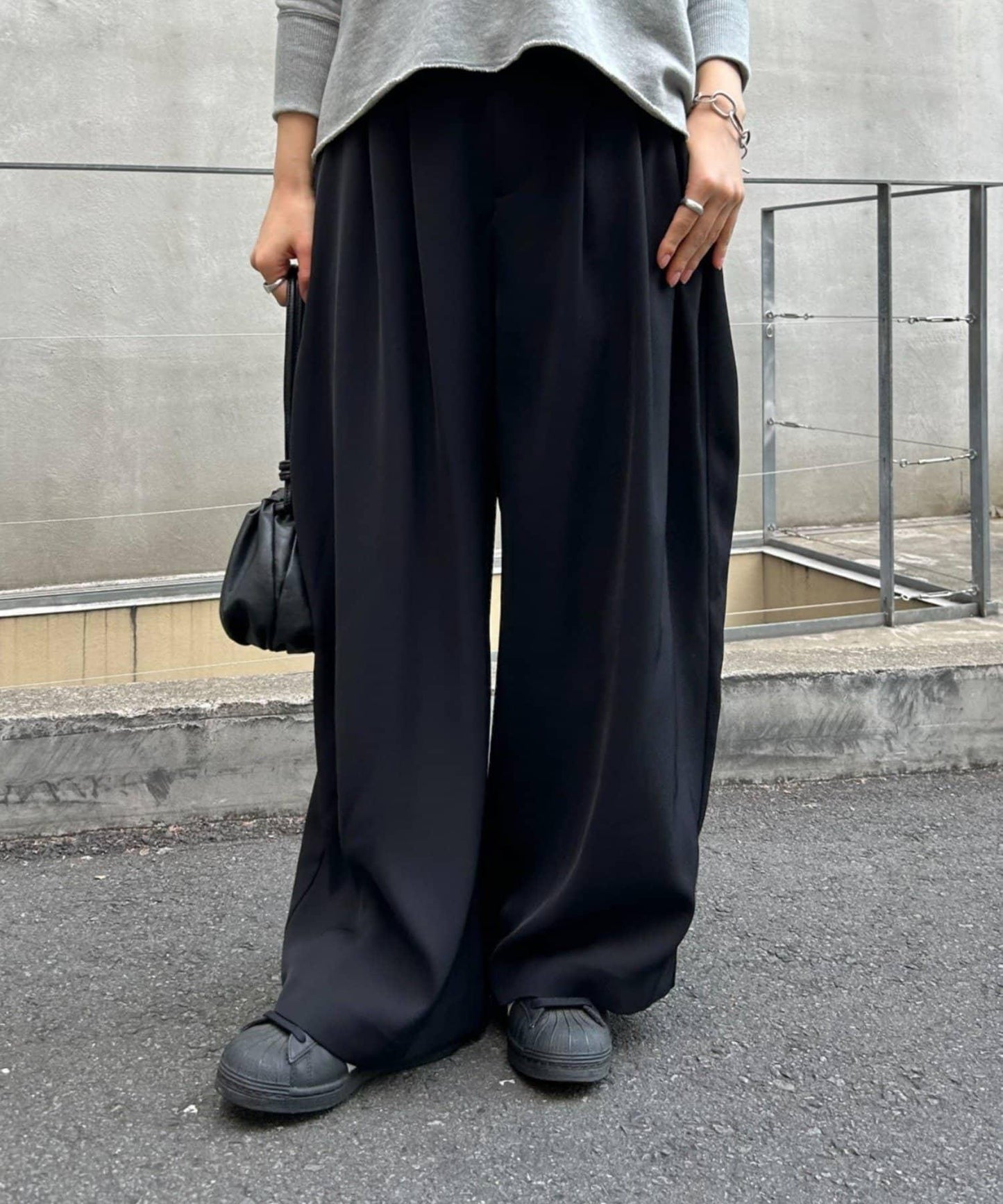 《FRIPIER》 闊腿褶襉褲子