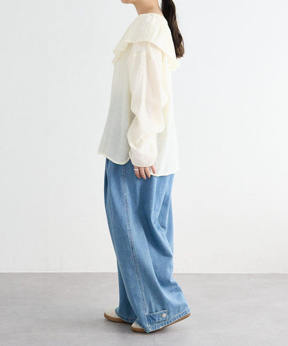 《FRIPIER》 抽褶口袋設計 牛仔褲