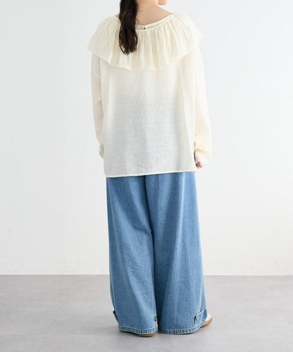 《FRIPIER》 抽褶口袋設計 牛仔褲