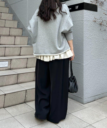 《FRIPIER》 闊腿褶襉褲子