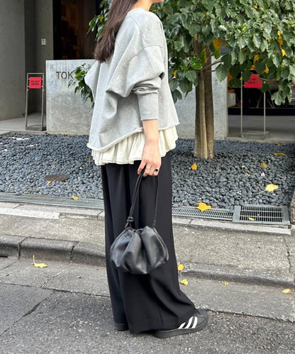 《FRIPIER》 闊腿褶襉褲子