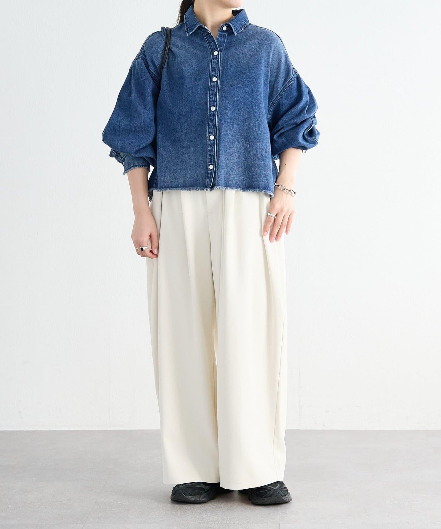 《FRIPIER》 闊腿褶襉褲子