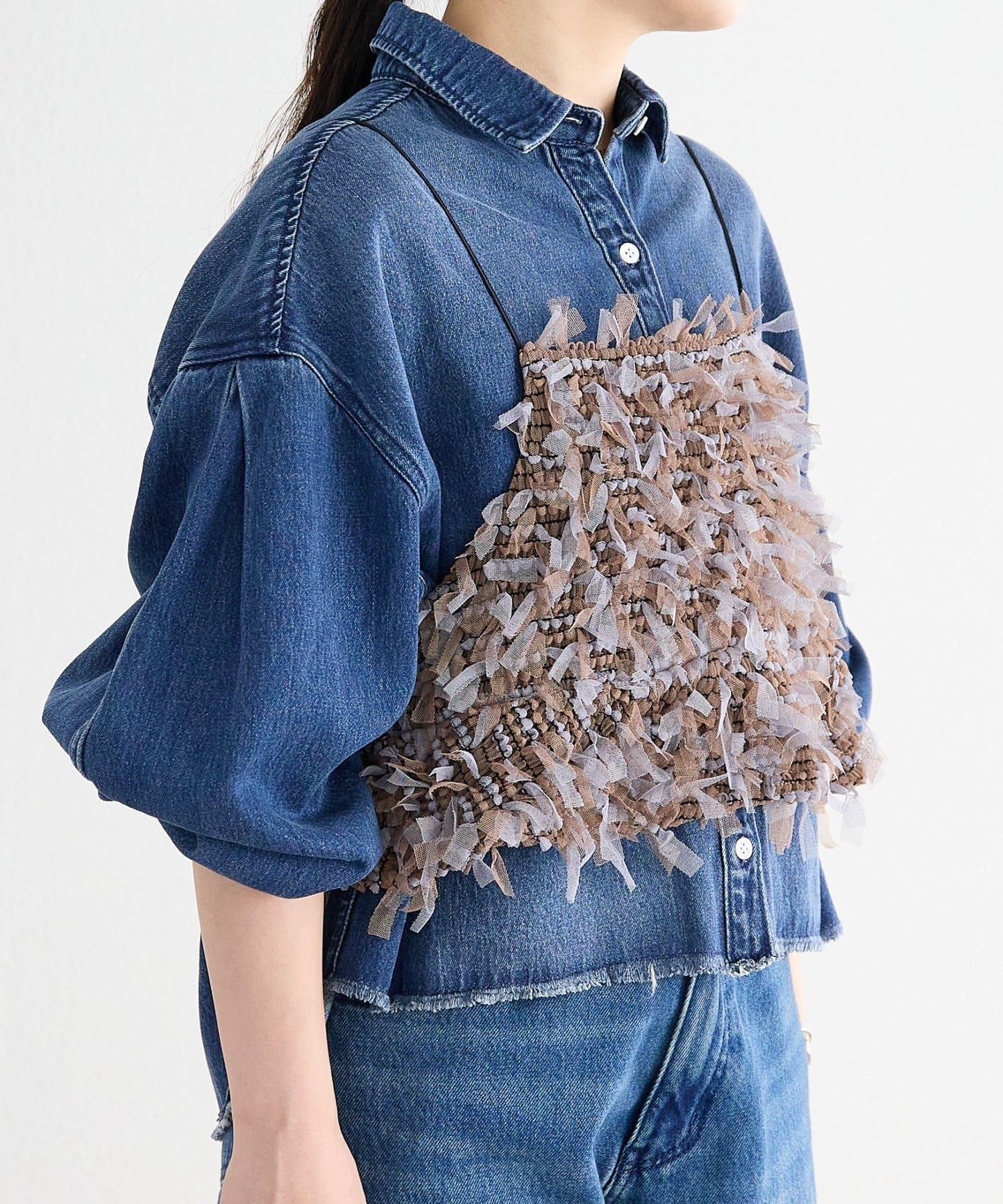 《FRIPIER》 毛邊牛仔襯衫