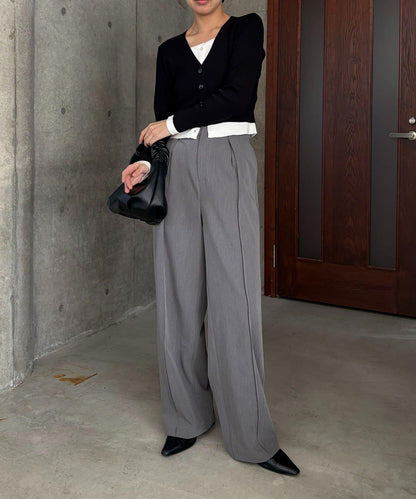 雙色疊穿感針織開衫