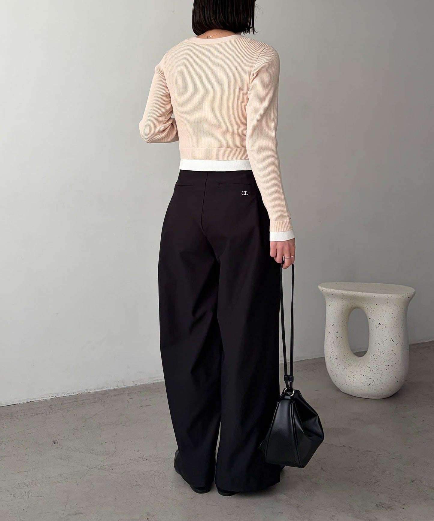 雙色疊穿感針織開衫