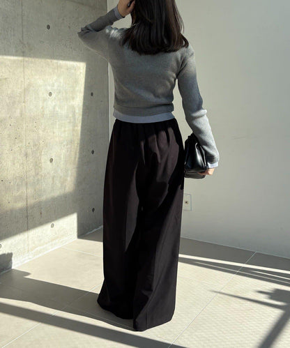 雙色疊穿感針織開衫