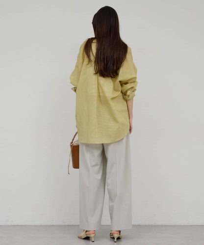 可手洗 梳毛褶襉 闊腿褲