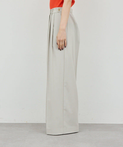 可手洗 梳毛褶襉 闊腿褲
