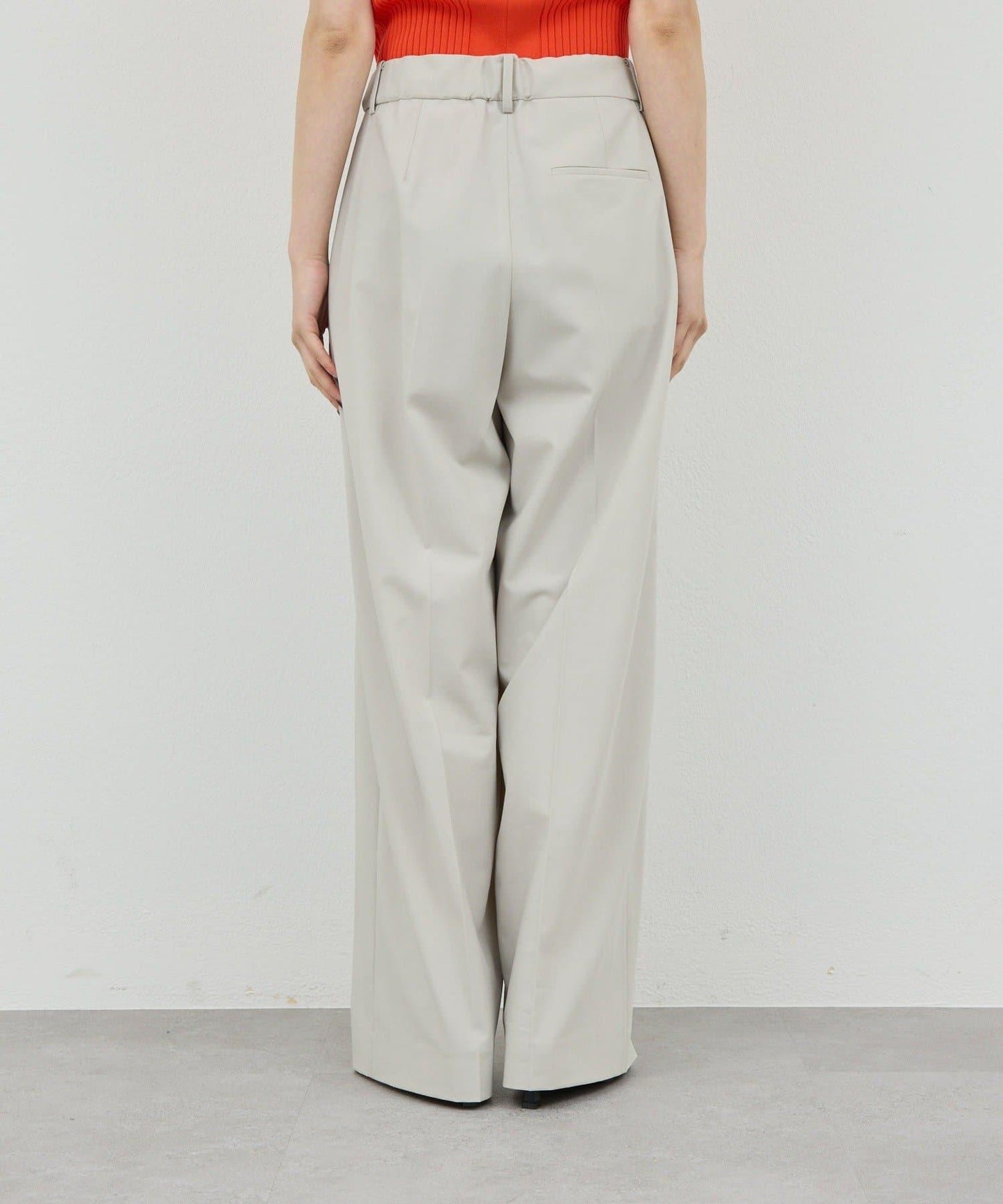 可手洗 梳毛褶襉 闊腿褲