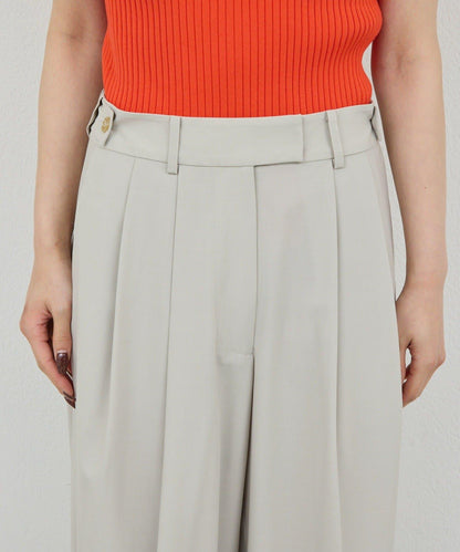 可手洗 梳毛褶襉 闊腿褲