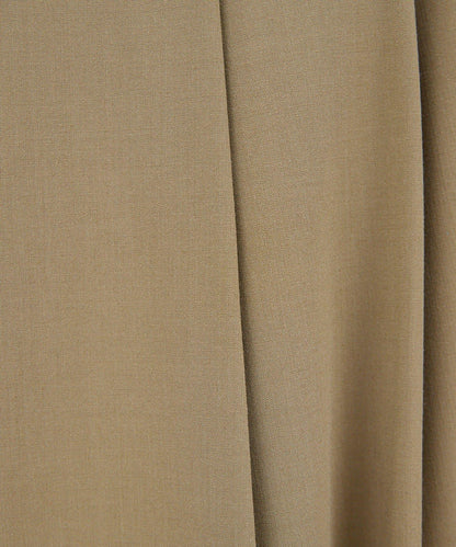 可手洗 梳毛褶襉 闊腿褲