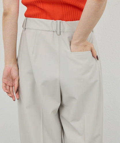 可手洗 梳毛褶襉 闊腿褲