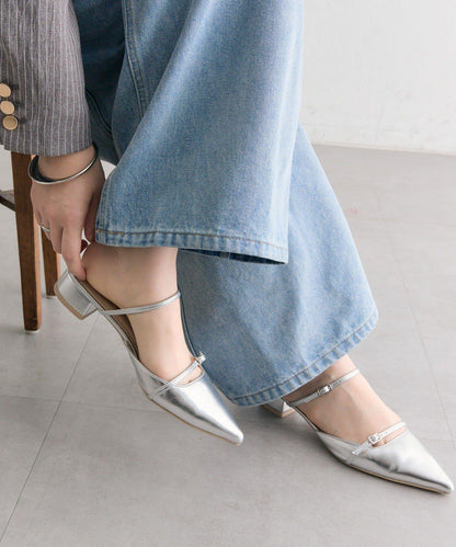 尖頭綁帶高跟鞋