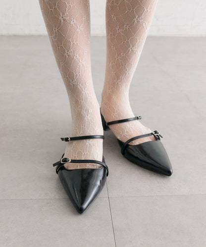 尖頭綁帶高跟鞋