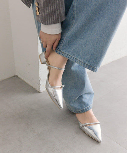 尖頭綁帶高跟鞋