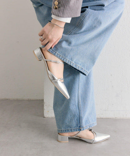 尖頭綁帶高跟鞋