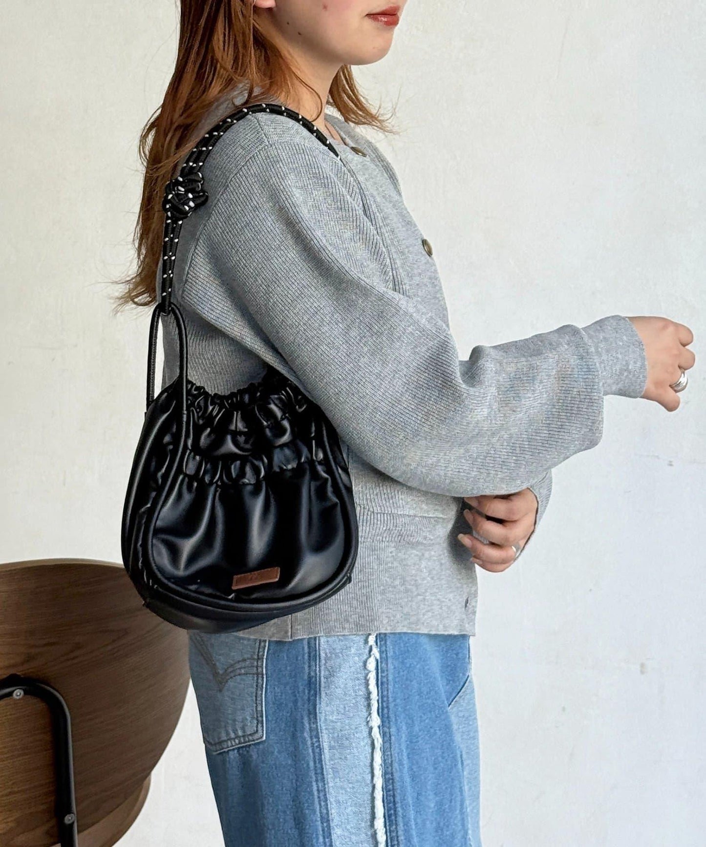 U.S. POLO ASSN. 畦編針織 金色紐扣 針織開衫