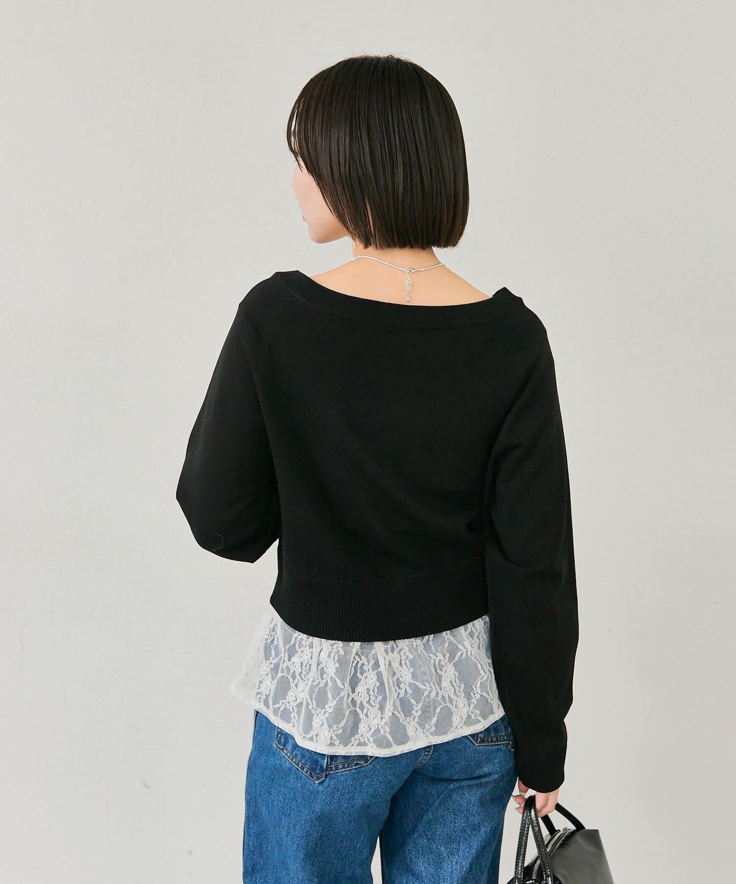 寬領設計 清透紐扣 針織開衫