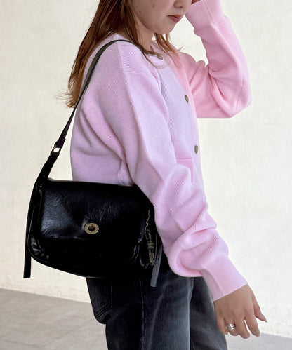 U.S. POLO ASSN. 畦編針織 金色紐扣 針織開衫