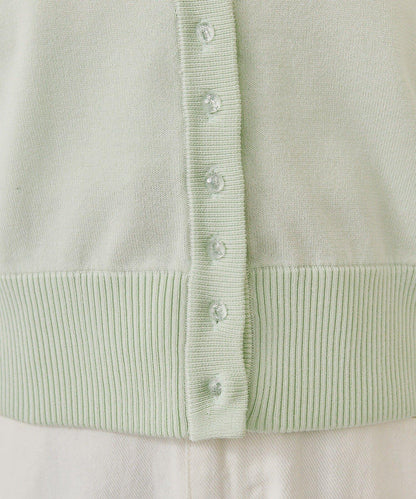 寬領設計 清透紐扣 針織開衫