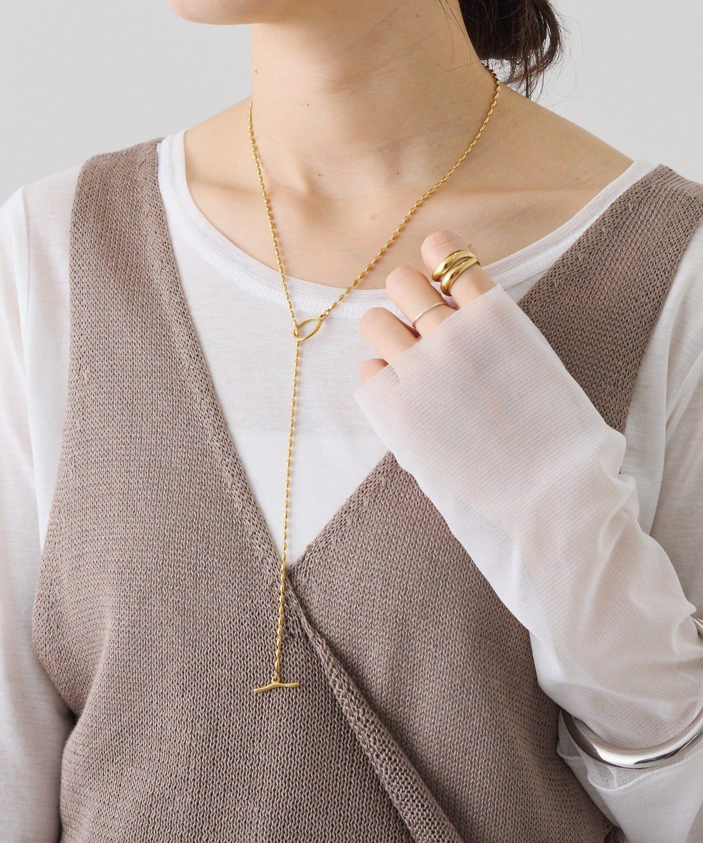 流行感 交叉裹身 針織 背心