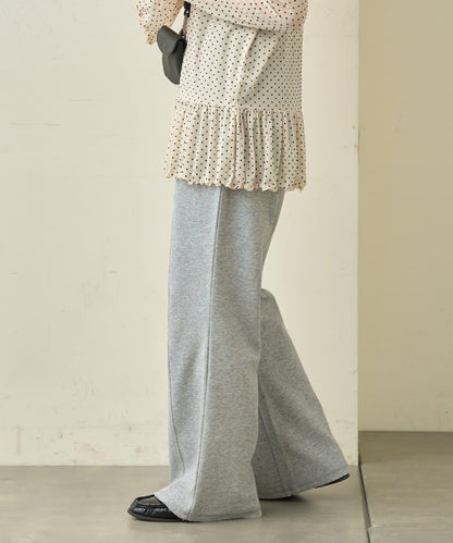 顯瘦效果 羅紋空氣層面料 喇叭褲 褲子