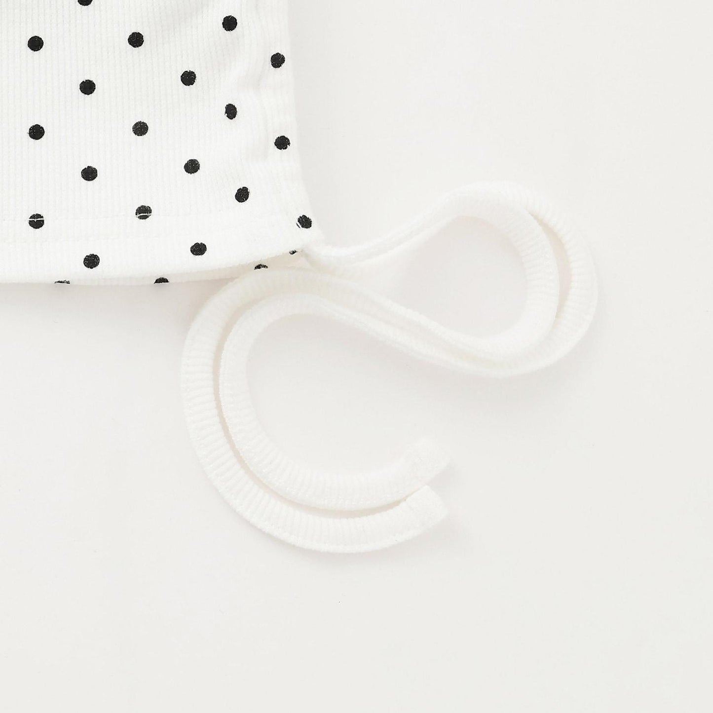 抽繩短款羅紋長袖T恤