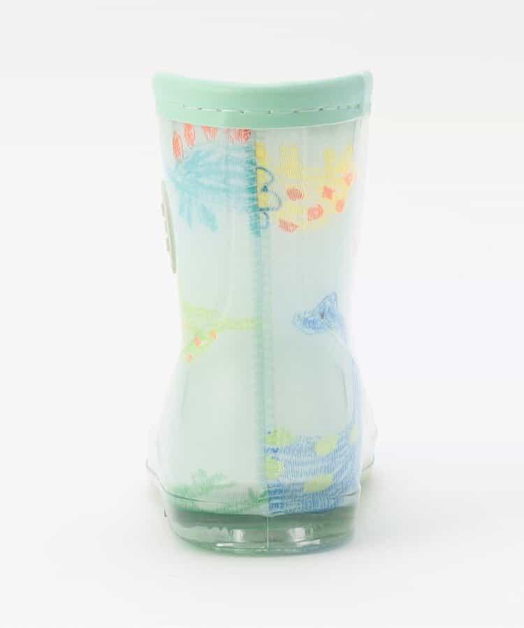 蠟筆手繪恐龍圖案 雨靴