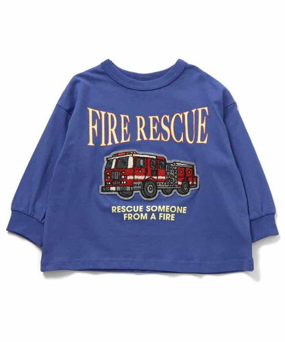 特色サガラ繡貼布設計 長袖T恤