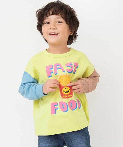 特色サガラ繡貼布設計 長袖T恤