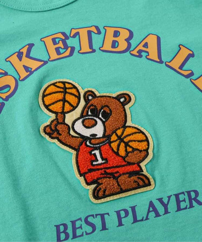 特色サガラ繡貼布設計 長袖T恤