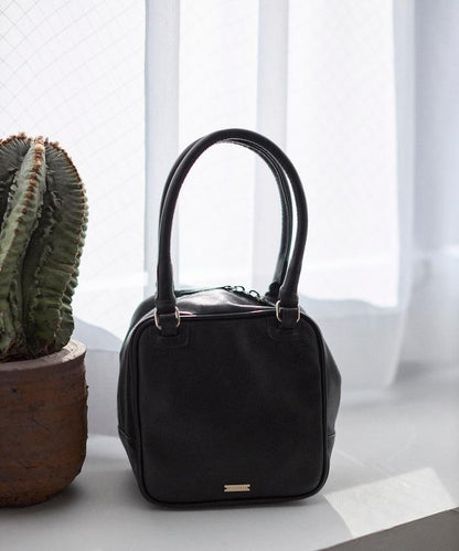 牛皮防潑水立方造型波士頓包