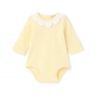 荷葉邊領 連體哈衣