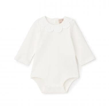 荷葉邊領 連體哈衣