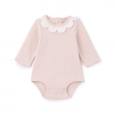 荷葉邊領 連體哈衣