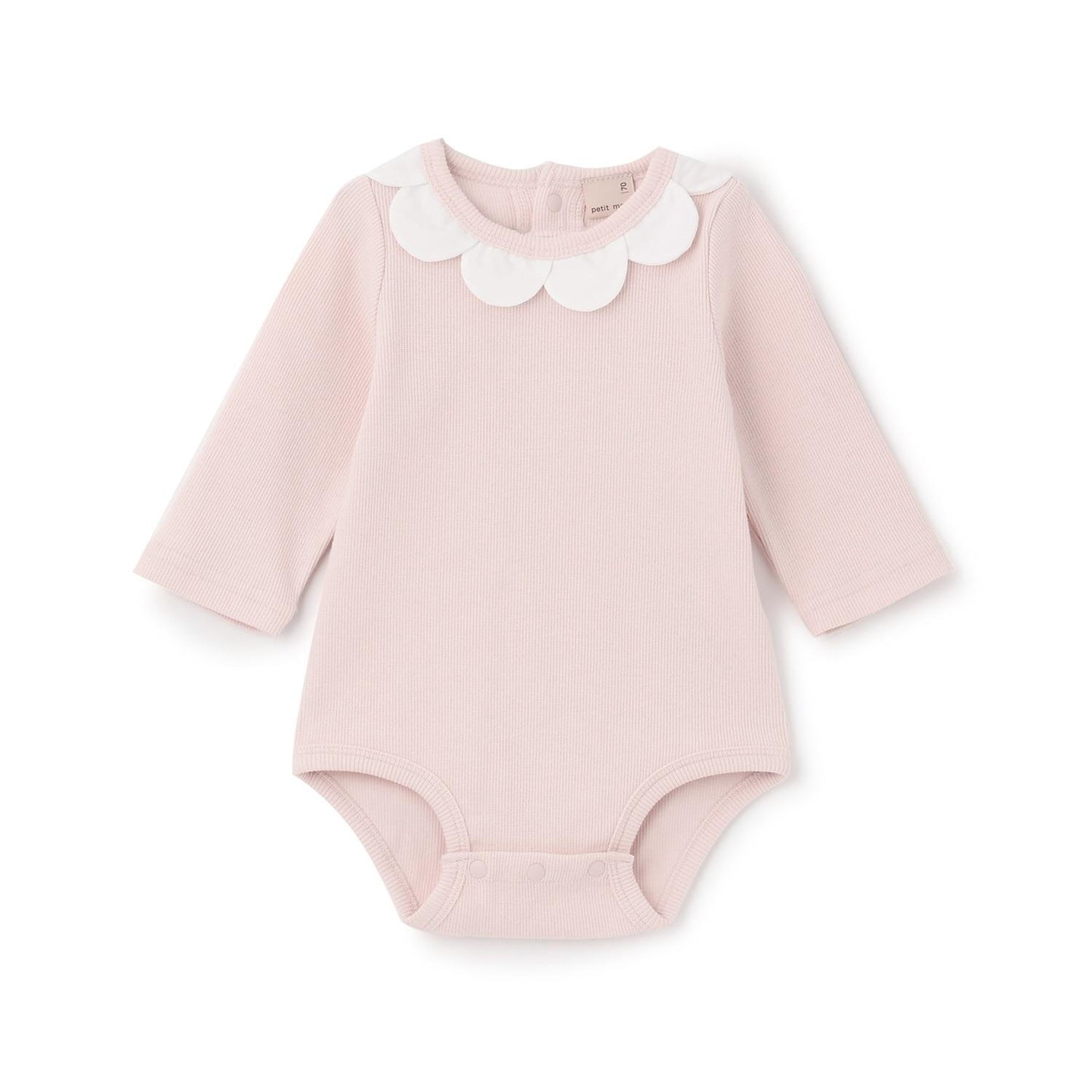 荷葉邊領 連體哈衣