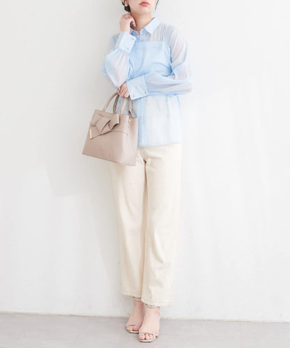 osono 背心上衣＋襯衫套裝