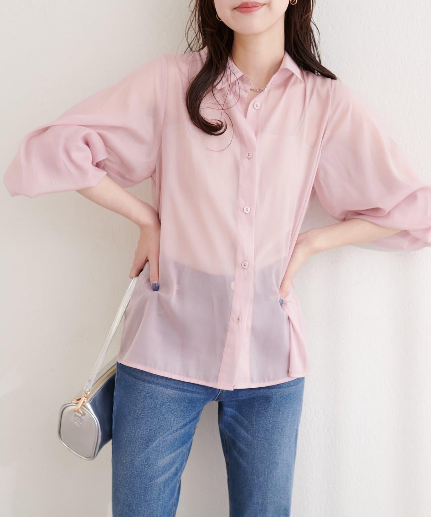 osono 背心上衣＋襯衫套裝