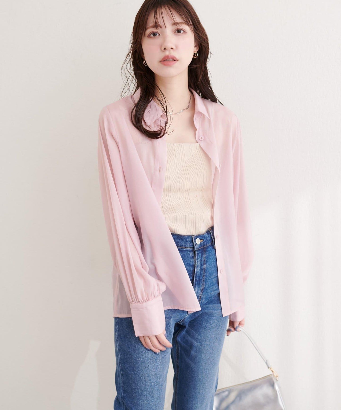 osono 背心上衣＋襯衫套裝