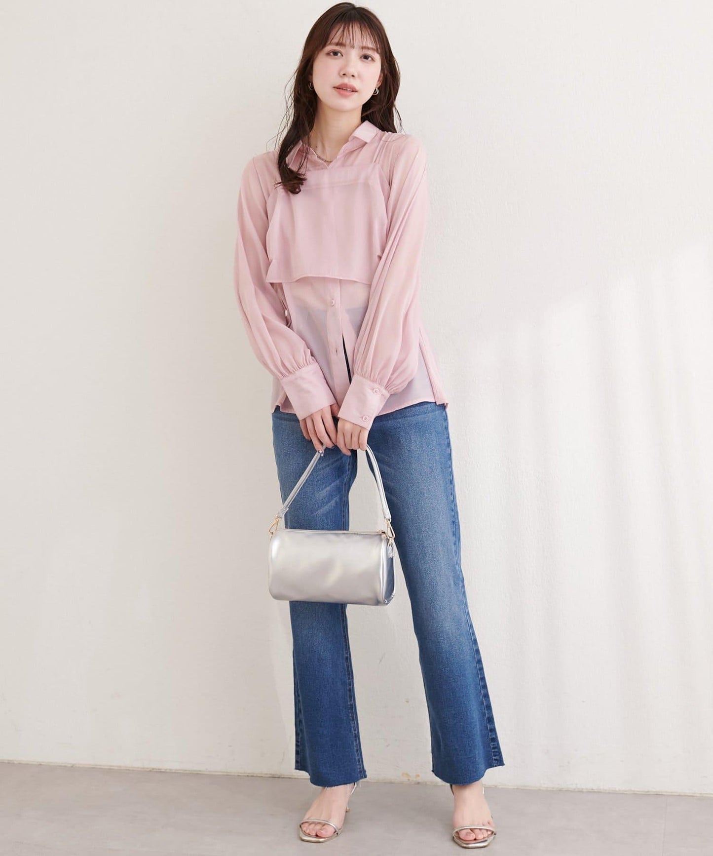 osono 背心上衣＋襯衫套裝