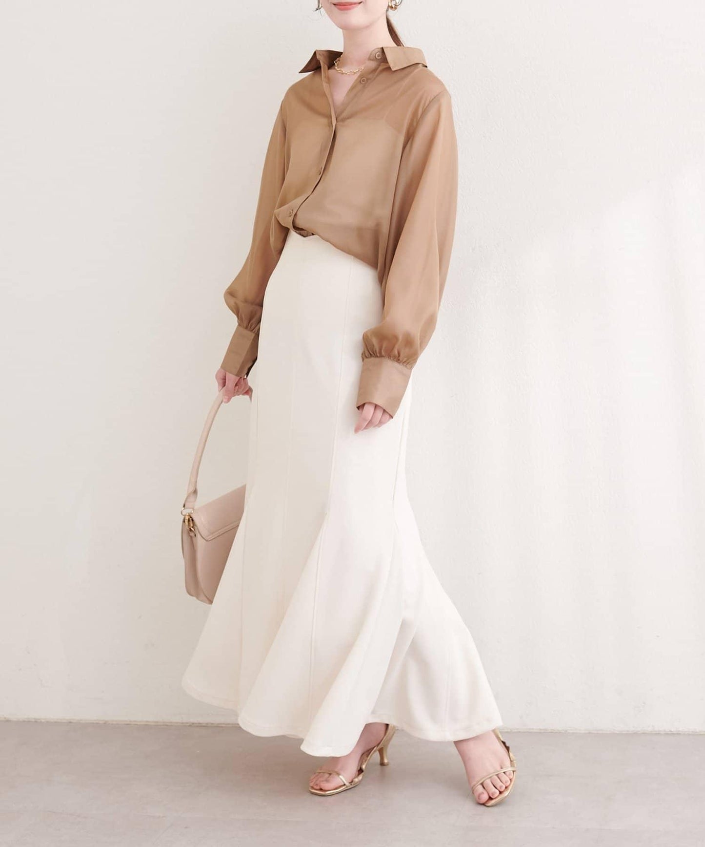 osono 背心上衣＋襯衫套裝