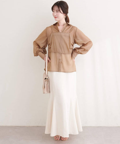 osono 背心上衣＋襯衫套裝