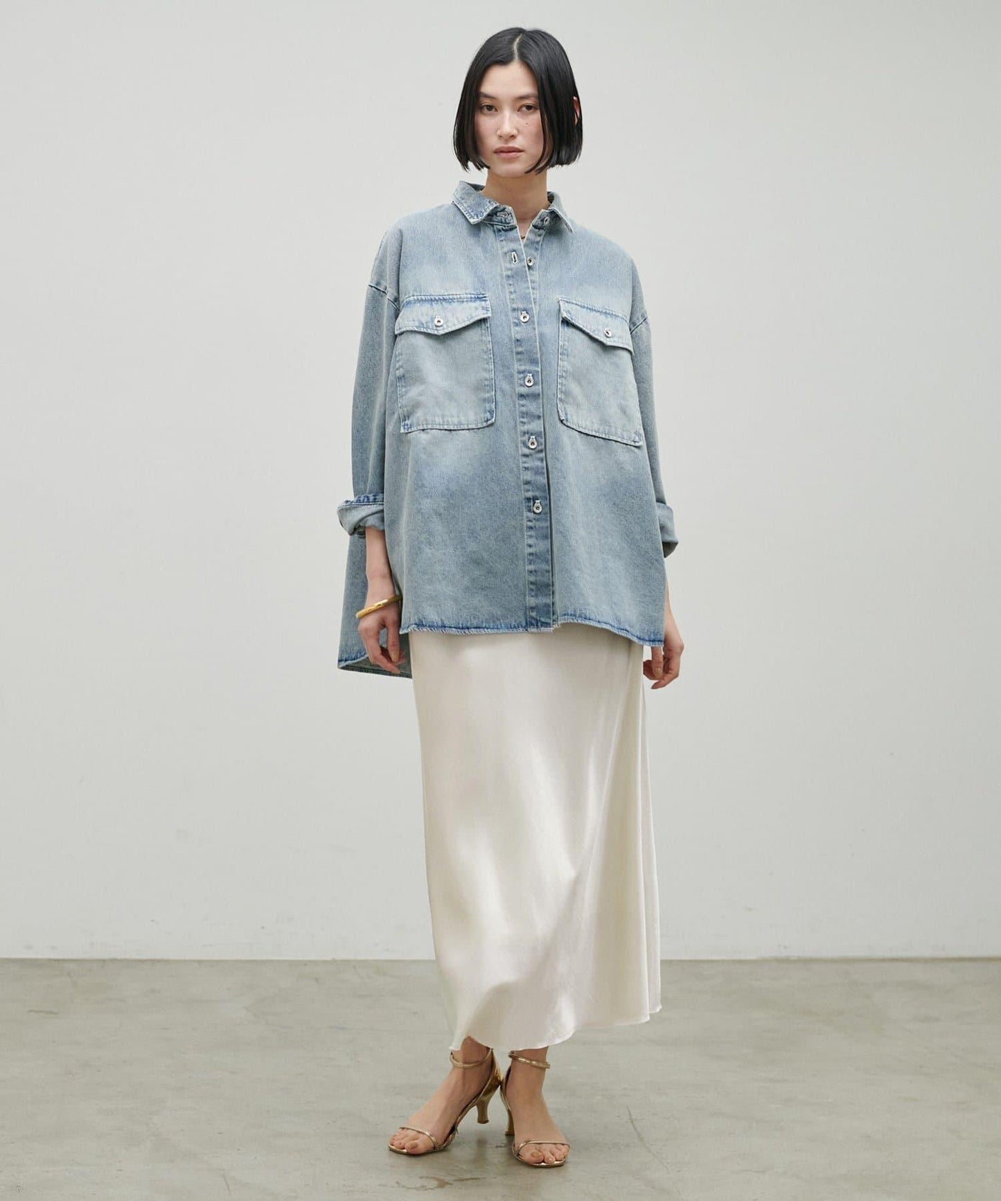 垂墜窄擺半身裙