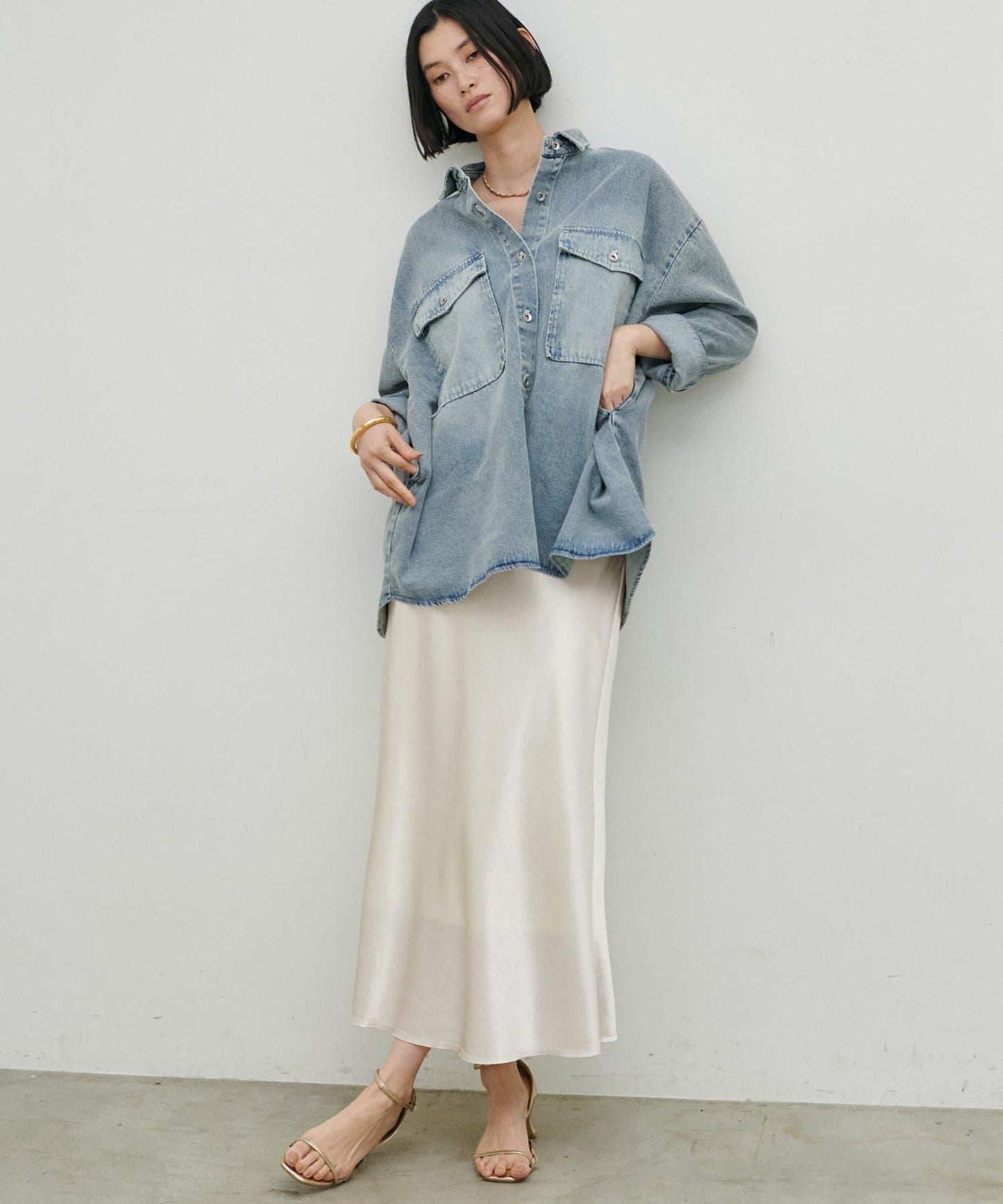 垂墜窄擺半身裙