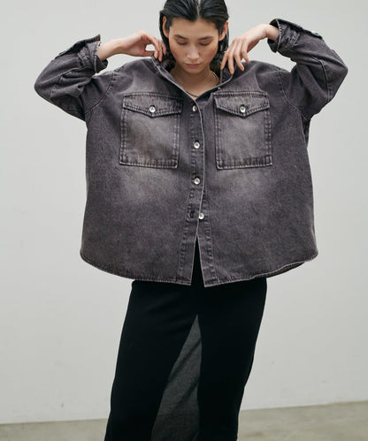 牛仔寬鬆襯衫