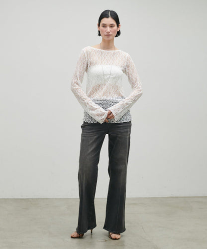 MIX蕾絲拼接套頭上衣