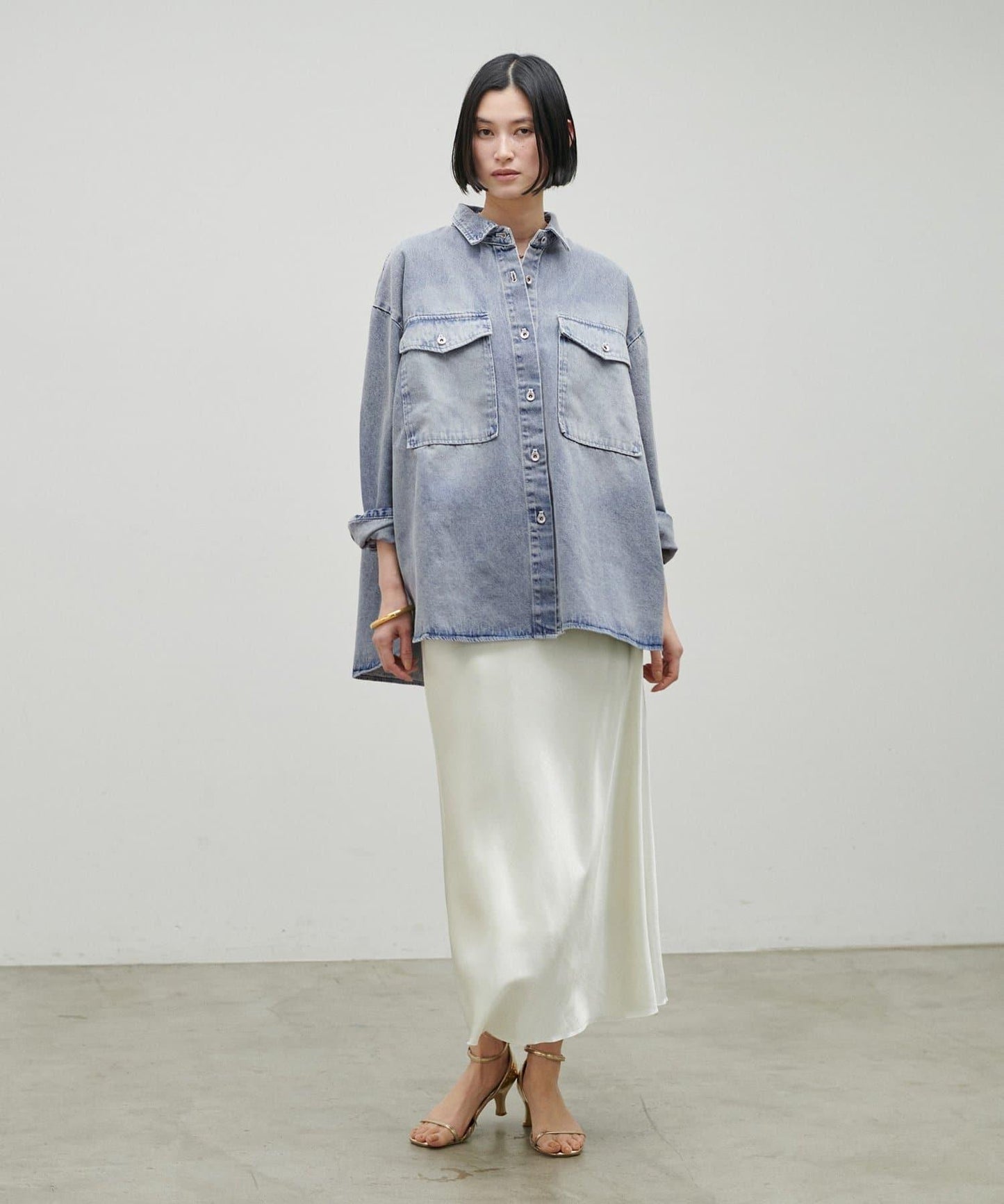 牛仔寬鬆襯衫