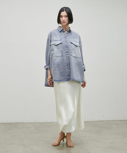 牛仔寬鬆襯衫